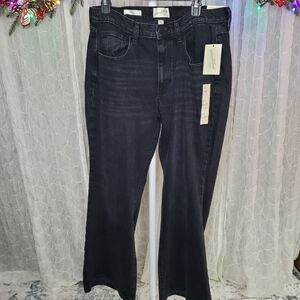 Universal Thread Black Strech High Rise Flare Wide Leg Denim Jeans